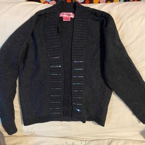 Pink Angel Sparkly Black Sweater